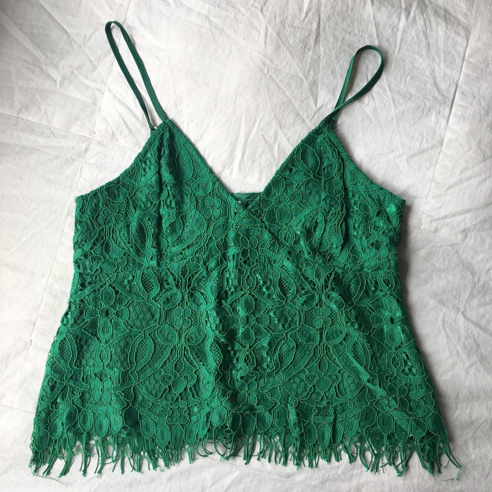 Elegant Emerald #Green 💚 #lace #cami top 💚